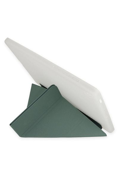 CepteToptan iPad Pro 12.9 (2021) Case Mars Tablet Case with Pen Holder - Dark Green - Mki̇7708-9983