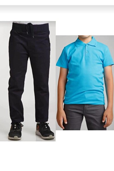 BAGİSTA BUTİK PANTALONI DE LACĂT ALBASTRU MARIN (CU ELASTIC LA TALIE) PENTRU ...