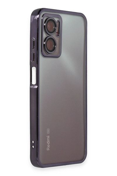 CepteToptan حافظة هاتف Xiaomi Redmi 10 5G من السيليكون مع عدسة - أرجواني - MKİ6432-7019