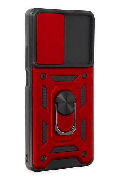 CepteToptan حافظة هاتف Xiaomi Mi 11T Pro من السيليكون مع حلقة عدسة Pars - أحمر - MKİ9929-1745