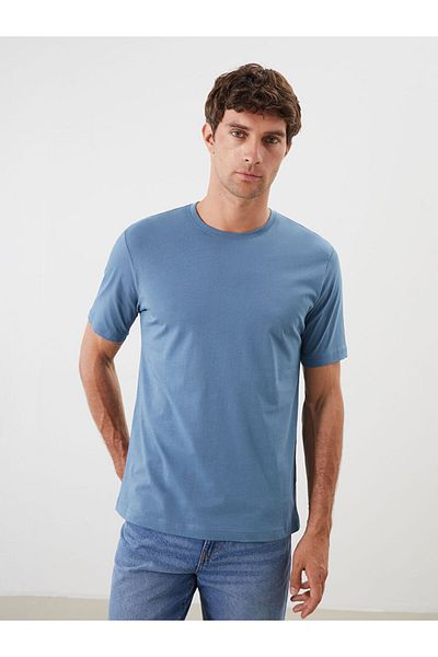 LC Waikiki New Season Crew Neck Combed Cotton Men's T-Shirt - S50839Z8
