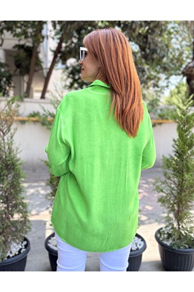 DenizEge Cămașă din Viscoză cu dungi albastre