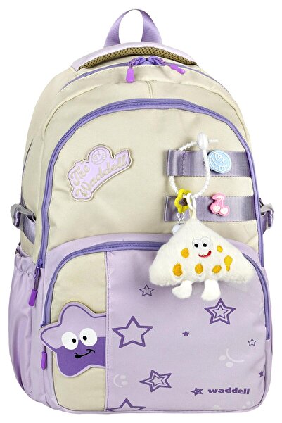 CANLOOR Rucsac zilnic cu licență Waddell cu model de stele, rucsac școlar cu ...