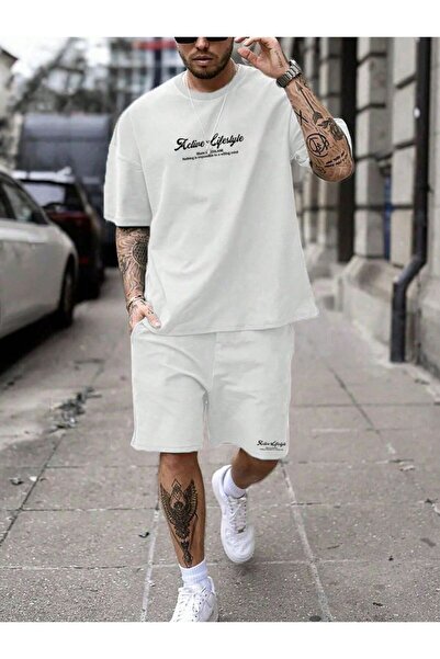 LAYORA Active Lifestyle Men's White Shorts Suit – Suitable for Sports and Daily Use