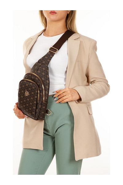 Newish Polo Newish Polo Patterned Women's Crossbody Single Handle Chest and Shoulder Backpack-Crossbody Bag