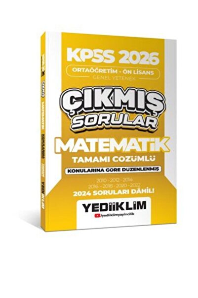 Yediiklim Yayınları Yediiklim Yayınları KPSS 2026 Ortaöğretim-Önlisans Matema...