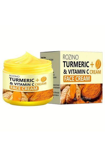 turmeric كريم الكركم وفيتامين سي بوزن 50 جرام، يحتوي على الكولاجين والجلسرين،...