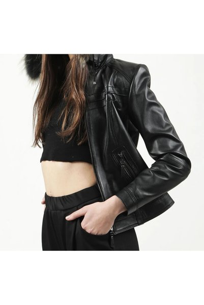 shop Genuine Leather Coat Jacket Sport Hooded Real Fur Soft Durable Leather Jacket