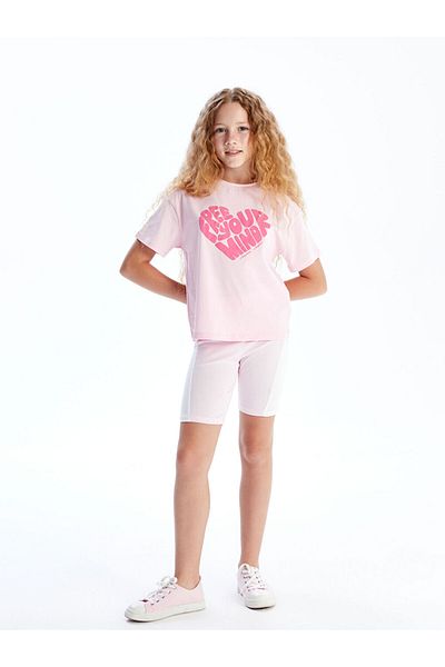LC Waikiki New Season Girls' Short Leggings with Elastic Waist - S5Ga98Z4