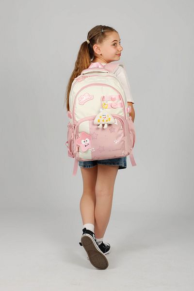 CANLOOR Waddell Licensed Star Patterned Daily Backpack, School Backpack with Plush Toy Gift