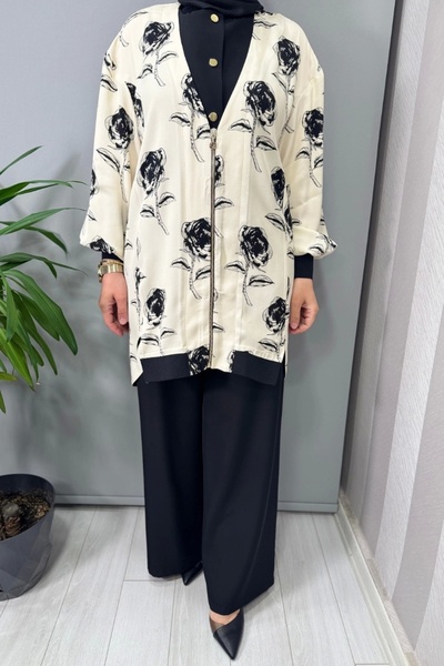 Ghisa Viscose Flush Suit Ecru 25Ygstkm4873