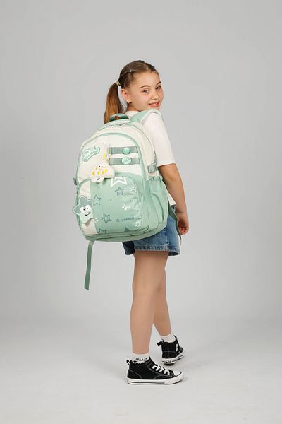 CANLOOR Waddell Licensed Star Patterned Daily Backpack, School Backpack with Plush Toy Gift
