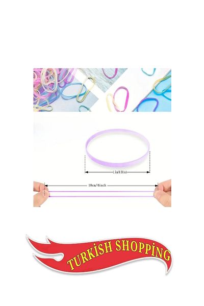 shop About 200Pcs Girl Braided Hair Rubber Ring Strong Pull