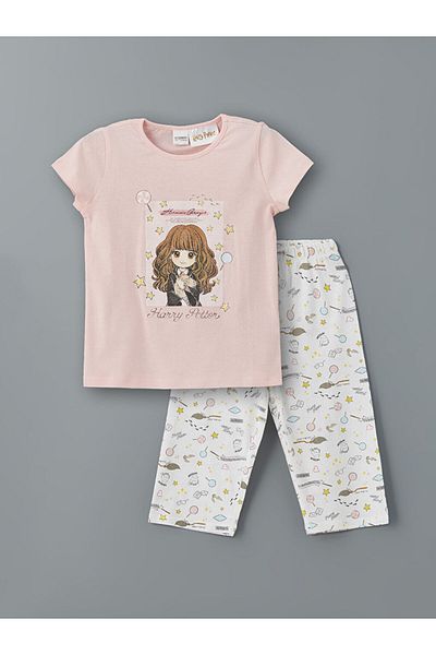 LC Waikiki New Season Crew Neck Harry Potter Printed Girls Pajama Set - S5Fo46Z4