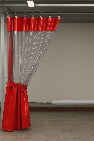 size ne lazım Cortina despărțitoare transparentă de 0,80 mm pentru service și spălătorie auto 12 culori Înălțime 250 cm x Lățime 250 cm