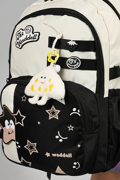CANLOOR Waddell Licensed Star Patterned Daily Backpack, School Backpack with Plush Toy Gift