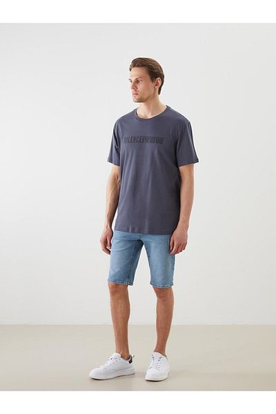 LC Waikiki New Season Crew Neck Short Sleeve Printed Combed Cotton Men's T-Shirt - S5K353Z8