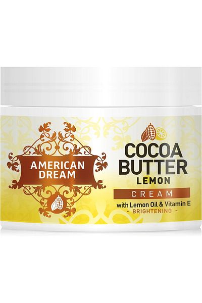 American American Dream Cocoa Butter & Lemon Skin Lightening Cream, Enriched with Lemon Oil & Vitamin E 500ml