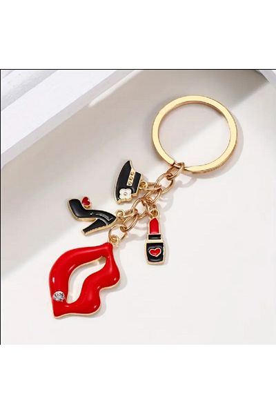 TChic Red Lipstick Women's Bag Shoe Charm / Keychain