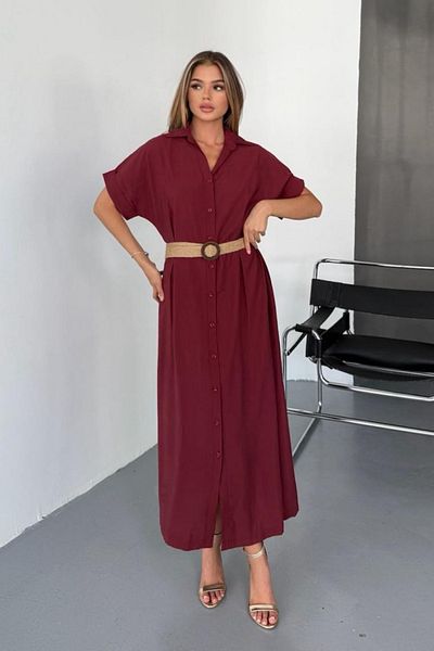 adba style 4023 Cămașă modală cu centură Rochie de damă