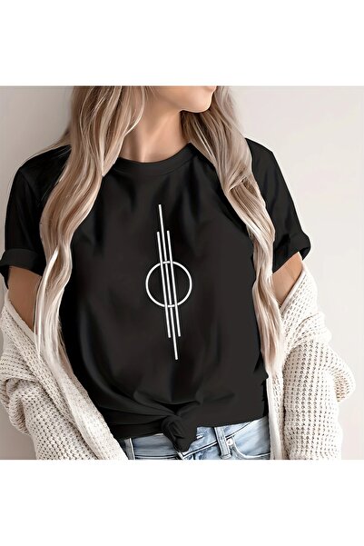 qubo sportswear & company تي شيرت qubo للجنسين من القطن المطبوع ذو رقبة دائري...