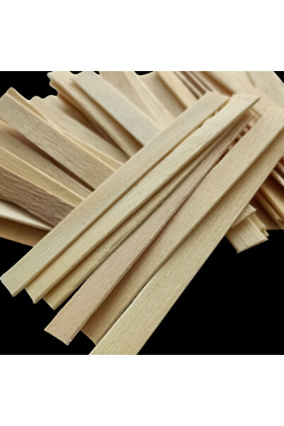 DOĞAN MUM Ahşap mum fitili 10 adet parafinli kalın ahşap fitil