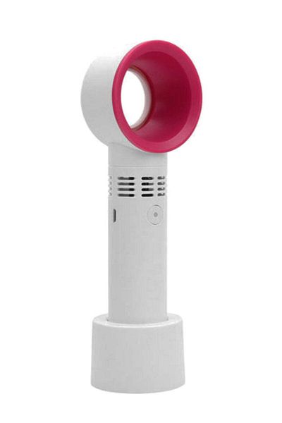 Genericer Mini Portable USB Rechargeable Bladeless Fan, Handheld Air Circulator with 3-Speed Powerful Airflow