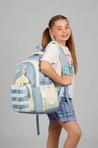CANLOOR Rucsac de zi cu coloană cu licență Waddell, rucsac de școală cu cadou de jucărie de pluș