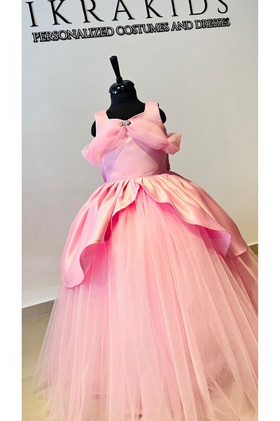 İkrabutikbursa Pink Princess Model Puffy Flared Girl's Dress - Elegant and Stylish Design