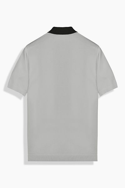 Sarar Interviu Polo Gât cu mânecă scurtă Tricot negru Tricou