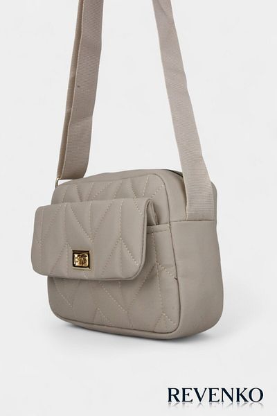 REVENKO Medium Size Shoulder Bag with Flap and Front Pocket - Crossbody Bag