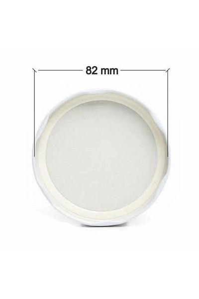 ZenGlow Metal White Polka Dot Jar Canning Lid 8.2 cm (Compatible with Pşabahçe Jars)