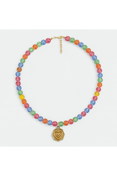 Venus Design Colorful Glass Bead Necklace