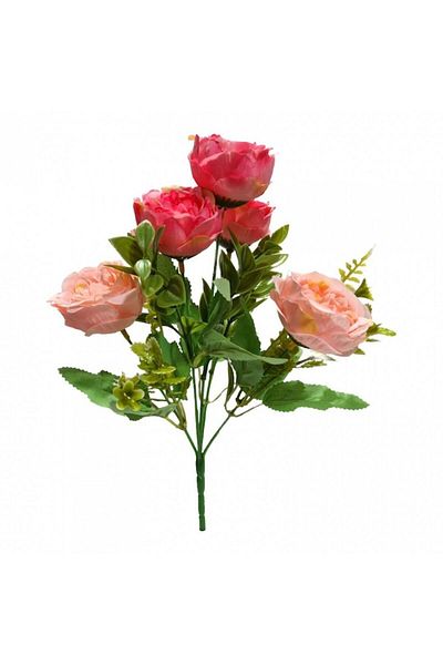 OEM Flori artificiale, bujori, buchet de 5 tulpini, 30 cm, roz