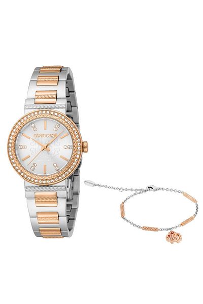 Roberto Cavalli Silver Dial Analogue Women Watch-RC5L098M0075 With Roberto Cavalli Bracelet