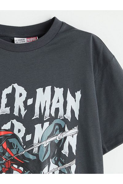 LC Waikiki New Season Crew Neck Spider-Man Printed Boys' T-Shirt - S5Md76Z4