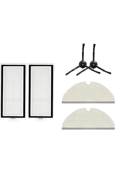 RotRever Roborock Q8 Max, Q8 Max Plus-/Q8 Ultra Compatible Hepa Filter, Side Brush, Mop Mop Set-6 Pieces