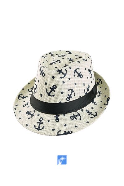Kardelen Butik Denizli 100% Paper Mj Small Edge Anchor Hat for Women and Men (Size 58 cm)