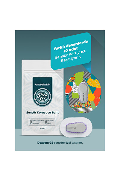 StickIT Dexcom G6 Sensör Koruyucu Bant – Geometric