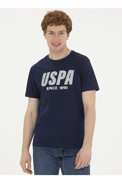 U.S. Polo Assn. Majica kratkih rukava za muškarce, tamnoplava, sa okruglim iz...