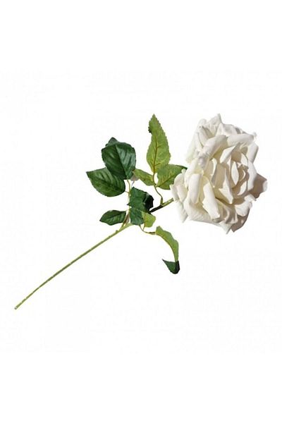 OEM Flori artificiale, tulpină de trandafir, 75 cm, albe