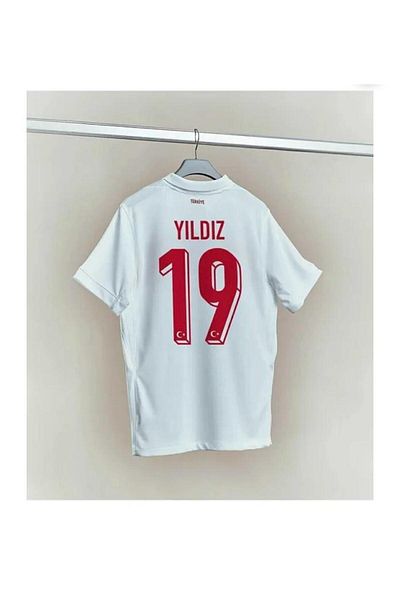 BARBITOS Turkey Euro 2024 Kenan Yıldız White Adult Jersey-Sm11