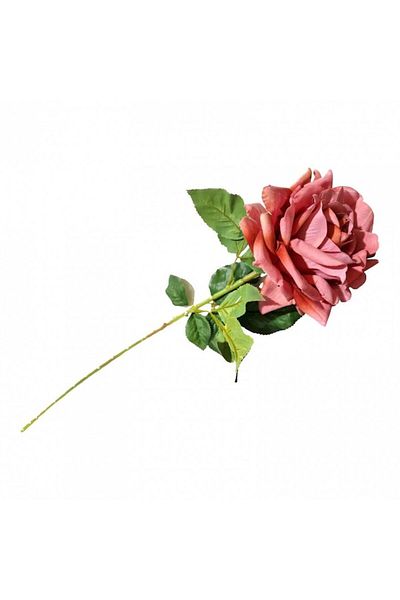 OEM Floare artificială, tulpină de trandafir, 75 cm, roz