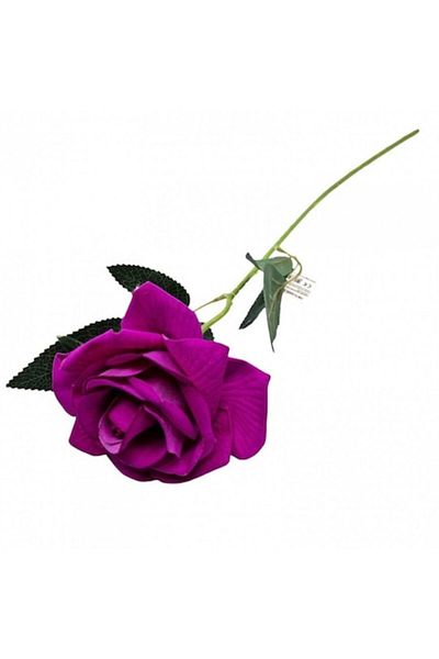 OEM Floare artificială, tulpină de trandafir, 50 cm, violet