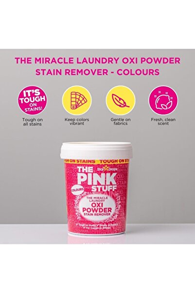 THE PINK STUFF عبوة من قطعتين من مزيل البقع المعجزة للملابس الملونة أوكسي من ذا بينك ستاف، 1 كجم + 1 كجم