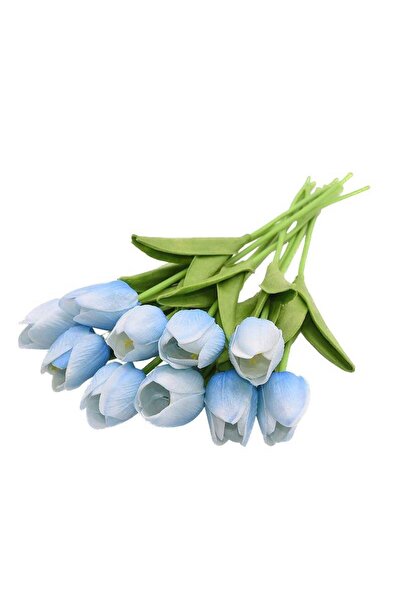 OEM Set 10 lalele din silicon, flori artificiale decorative, 32 cm, albastru