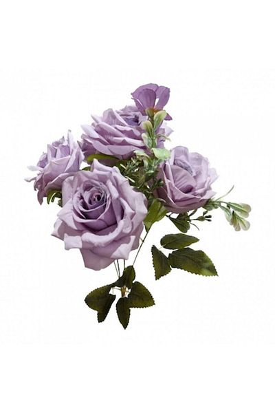 OEM Flori Artificiale, Buchet De Trandafiri Cu 5 Fire, 40 Cm, Violet