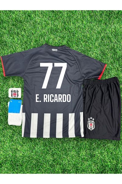 FORMALİSTAN E. Rıcardı-77 Béiktas 25-26 Season Children's Football Jersey Set of 4 - with Stick