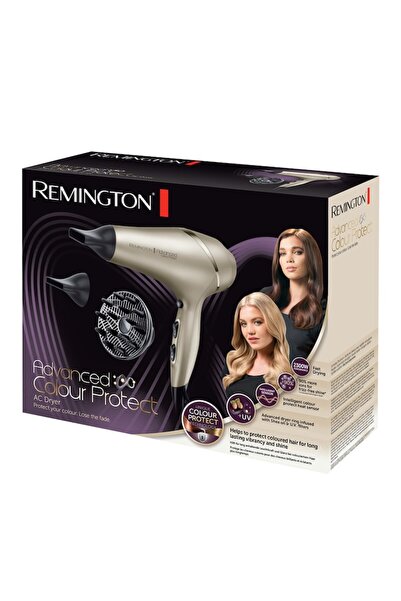 Remington Advanced Colour Protect Hair Dryer, 2300 W, Intelligent Sensor, Shea Oil, UV Filters, Gold