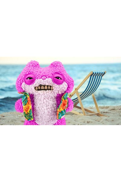 Fuggler - Plush toy, 23 cm - Weirdos on Vacation, Sketchy Squirrel - pink